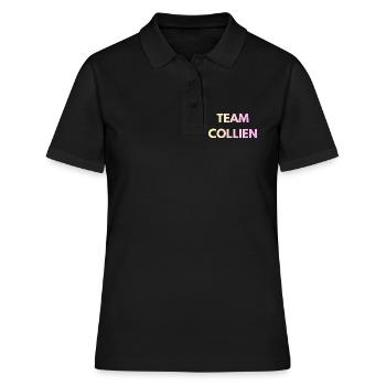 Team Collien Gradient Text - Frauen Polo Shirt - Schwarz - Vorne - Ailine (174cm)