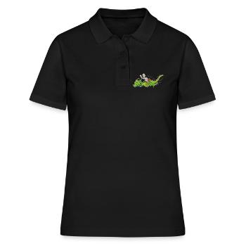 Drachenritter - Frauen Polo Shirt - Schwarz - Vorne - Ailine (174cm)