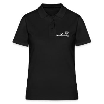 Cowboy_Energy_Design - Frauen Polo Shirt - Schwarz - Vorne - Ailine (174cm)