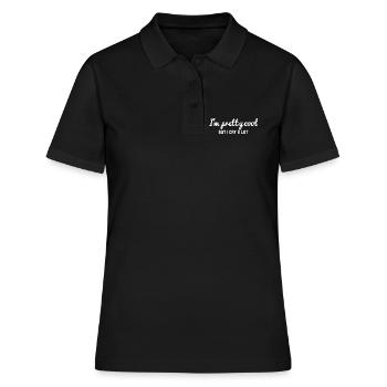 Je suis plutôt cool mais je pleure beaucoup - Polo Femme - noir - Devant - Ailine (174cm)