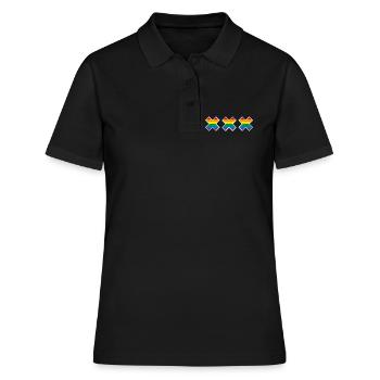 Amsterdam Pride Arc-en-ciel Andreaskreuz LGBT - Polo Femme - noir - Devant - Ailine (174cm)
