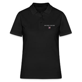 Drapeau des États-Unis - Polo Femme - noir - Devant - Ailine (174cm)
