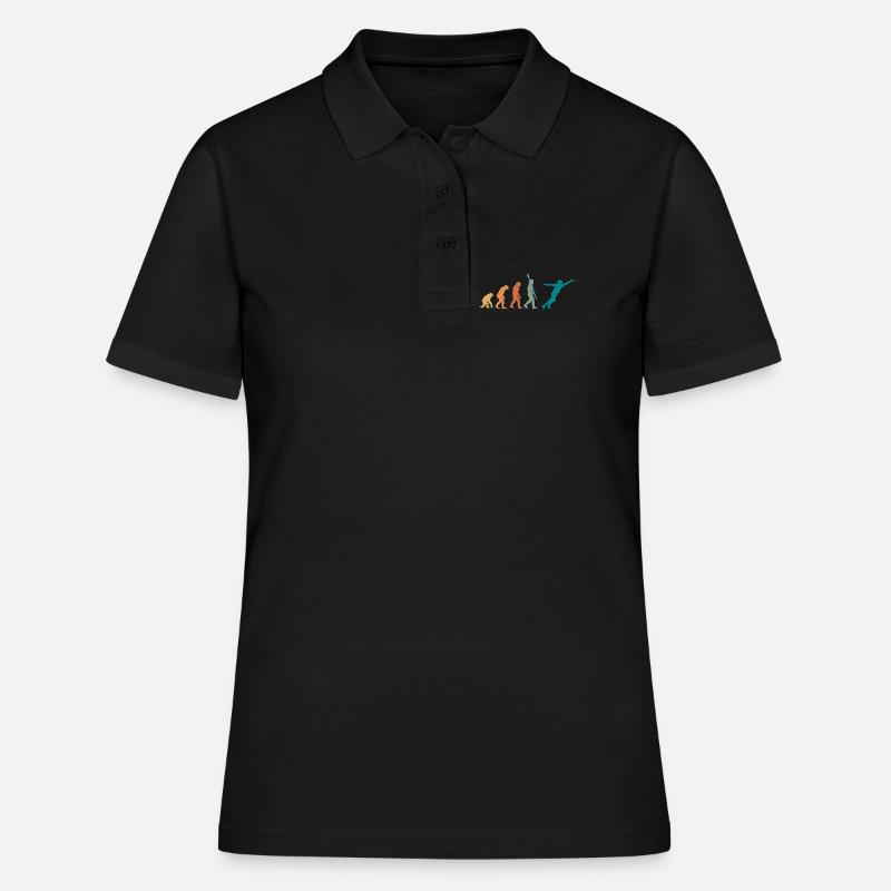 Evolution Escrime Retro - Polo Femme - noir