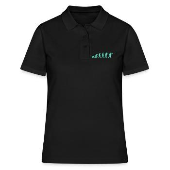 Silhouette évolutive avancée - Polo Femme - noir - Devant - Ailine (174cm)