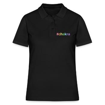 CHAKRA Hashtag - Frauen Polo Shirt - Schwarz - Vorne - Ailine (174cm)