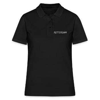 Rotterdam Grunge Brosse - Polo Femme - noir - Devant - Ailine (174cm)