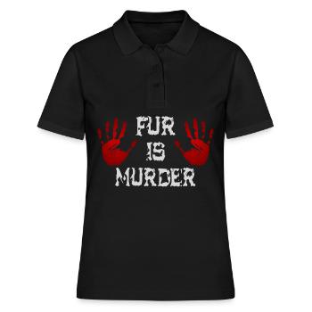 Fur is murder - Women's Polo Shirt - black - Front - Ailine (174cm)