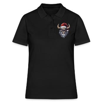 Crâne Crâne, Noël des Vikings - Polo Femme - noir - Devant - Ailine (174cm)