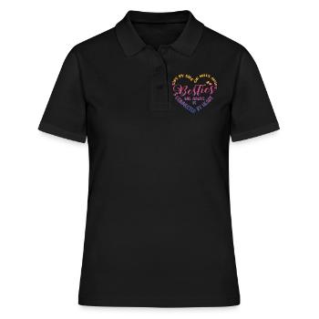 Side by side or miles apart besties - Women's Polo Shirt - black - Front - Ailine (174cm)