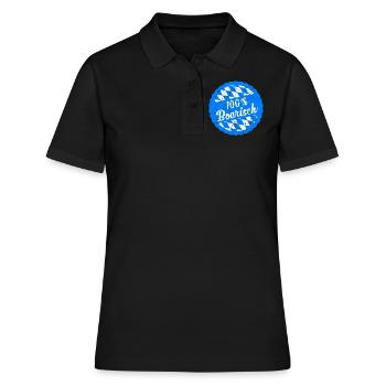 Bayern Bayerisch 100% Boarisch Geschenk - Frauen Polo Shirt - Schwarz - Vorne - Ailine (174cm)