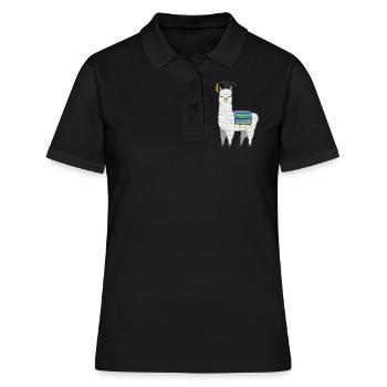 Licence Master Licence Llama Alpaga - Polo Femme - noir - Devant - Ailine (174cm)