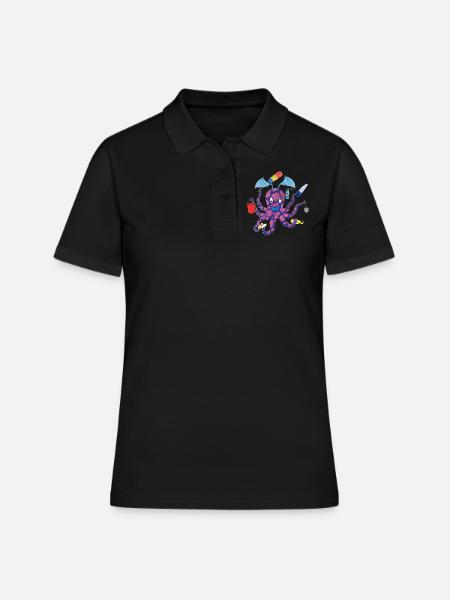 Poulpe domestique Octopus Octopus - Polo Femme - noir