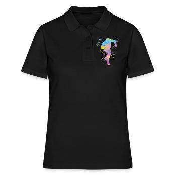 Lanceur de poids Colorsplash Lancer de poids - Polo Femme - noir - Devant - Ailine (174cm)