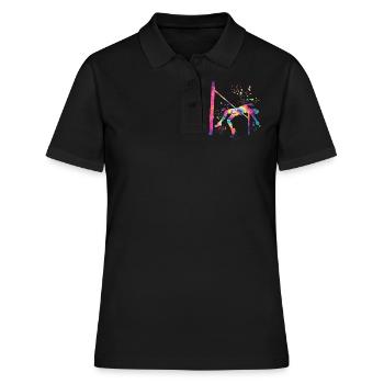 Saut en hauteur Aquarelle Saut en hauteur - Polo Femme - noir - Devant - Ailine (174cm)