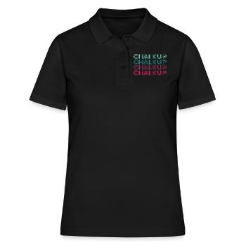 Boulderer Chalk Up Bouldering - Women's Polo Shirt - black - Front - Ailine (174cm)