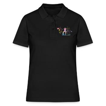 Lanceur de marteau Lancer de marteau Colorsplash - Polo Femme - noir - Devant - Ailine (174cm)