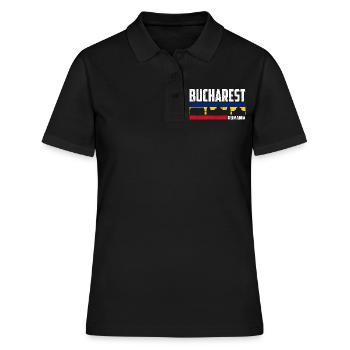 Bukarest Rumänien Stadt Rumänisch Bucharest - Frauen Polo Shirt - Schwarz - Vorne - Ailine (174cm)