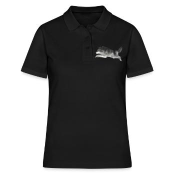 Le loup gris court - Polo Femme - noir - Devant - Ailine (174cm)