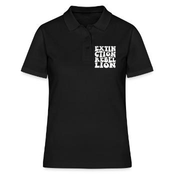 Extinction Rebellion Retro weiss - Frauen Polo Shirt - Schwarz - Vorne - Ailine (174cm)