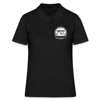 Lieblingsort Berchtesgaden - Frauen Polo Shirt - Schwarz - Vorne - Ailine (174cm)