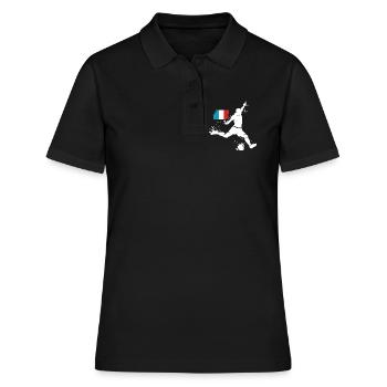 Joueur de football Blast France - Polo Femme - noir - Devant - Ailine (174cm)