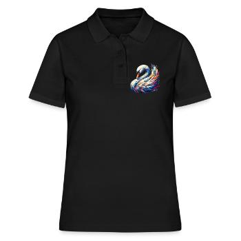 Cygne - Polo Femme - noir - Devant - Ailine (174cm)