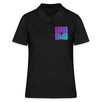 Tennis serve and volley style - Frauen Polo Shirt - Schwarz - Vorne - Ailine (174cm)