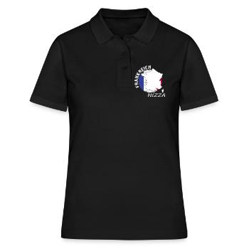 Nizza - Frauen Polo Shirt - Schwarz - Vorne - Ailine (174cm)