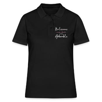 Italienne Un Peu Chiante Mais Adorable T-Shirt ... - Polo Femme - noir - Devant - Ailine (174cm)