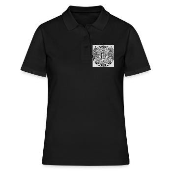Never Give Up Mandala Wings mit Maori sryle - Frauen Polo Shirt - Schwarz - Vorne - Ailine (174cm)