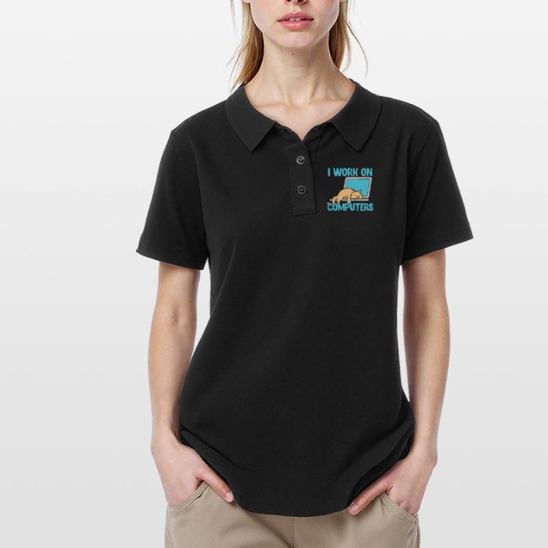 Programmierer Computer Code Informatik Geschenk Frauen Polo Shirt