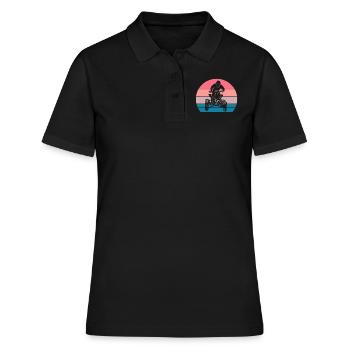 Quad - Frauen Polo Shirt - Schwarz - Vorne - Ailine (174cm)