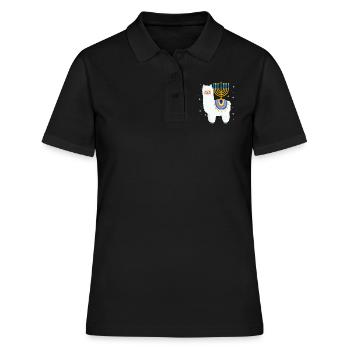 Hanoukka Alpaga Lama Juif Juif Juif Cadeau - Polo Femme - noir - Devant - Ailine (174cm)