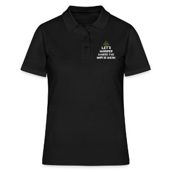 Wald - Frauen Polo Shirt - Schwarz - Vorne - Ailine (174cm)