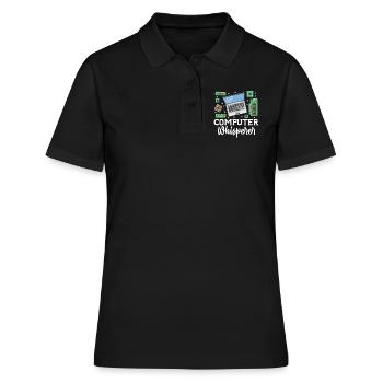 Computer - Frauen Polo Shirt - Schwarz - Vorne - Ailine (174cm)