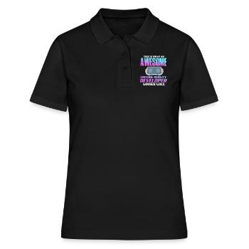 VR Réalité Virtuelle Gamer Cadeau - Polo Femme - noir - Devant - Ailine (174cm)