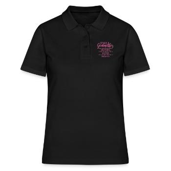 Marraine Tante Marraine Baptême Nièce Neveu Cadeau - Polo Femme - noir - Devant - Ailine (174cm)