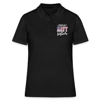Schwester - Frauen Polo Shirt - Schwarz - Vorne - Ailine (174cm)