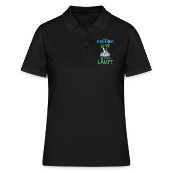 Bald Rentner - Frauen Polo Shirt - Schwarz - Vorne - Ailine (174cm)