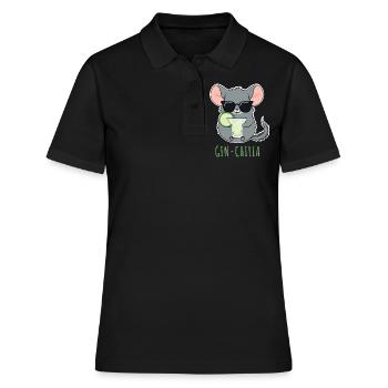 Gin- Chinchilla Gin - Frauen Polo Shirt - Schwarz - Vorne - Ailine (174cm)