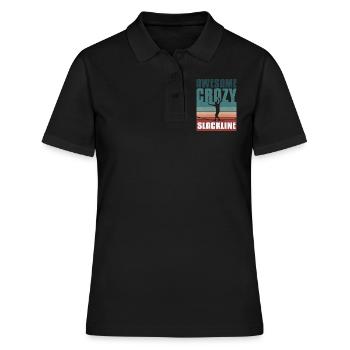 Slackline rétro vintage - Polo Femme - noir - Devant - Ailine (174cm)