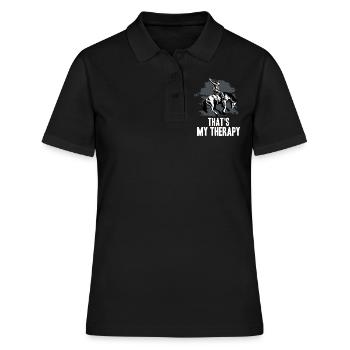 Western Reiten - Frauen Polo Shirt - Schwarz - Vorne - Ailine (174cm)