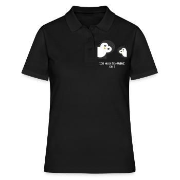 Ich Mag Pinguine Okay? | Pinguin Liebhaber - Frauen Polo Shirt - Schwarz - Vorne - Ailine (174cm)