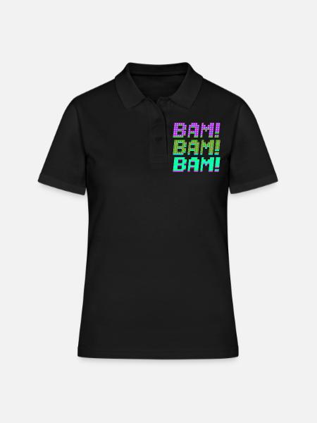 bam bam bam - Frauen Polo Shirt - Schwarz