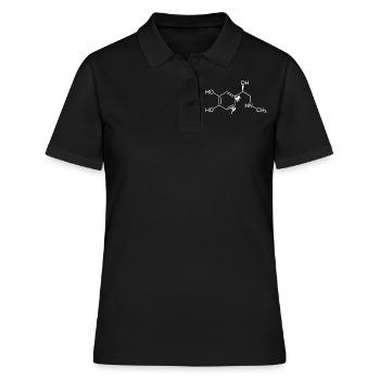 Adrenalin Chemische Formel, Bergsteigen, Wandern - Frauen Polo Shirt - Schwarz - Vorne - Ailine (174cm)