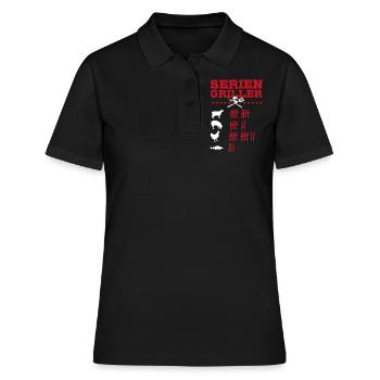 Seriengriller, Grill, BBQ, Fleischesser, Smoker - Frauen Polo Shirt - Schwarz - Vorne - Ailine (174cm)