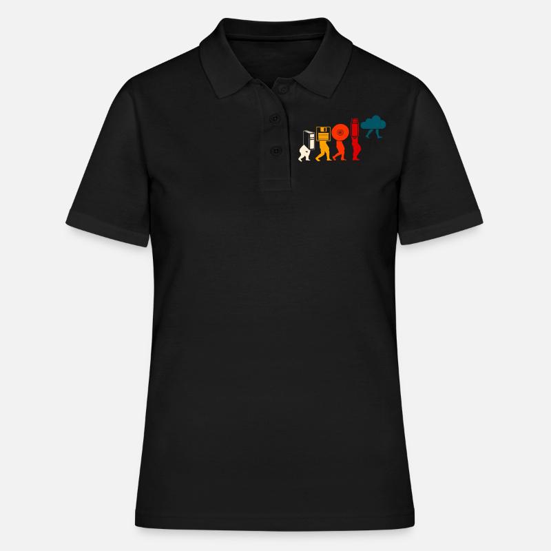 Cloud Programmer Evolution. - Frauen Polo Shirt - Schwarz