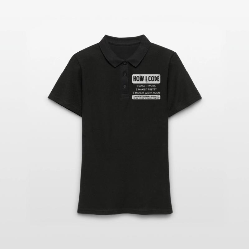 Programmierer, Code, Nerd, Programmierung Frauen Polo Shirt