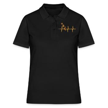 Papillon monarque - Polo Femme - noir - Devant - Ailine (174cm)
