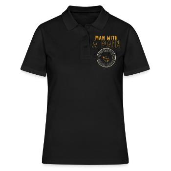 Goldschwenk, Goldgräber - Frauen Polo Shirt - Schwarz - Vorne - Ailine (174cm)